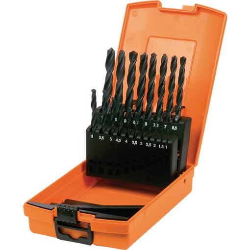 Metallbohrer, Metall-Bohrer, HSS Spiralbohrer-Kassette DIN 338, DIN338, HSS Spibo-Kassette, Spibokassette, Kegelmantelanschliff 118°